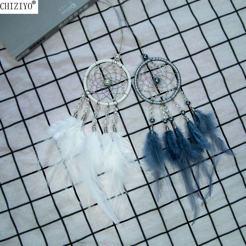 Svajonių gaudytojas Automobilio ornamentas Automobilio interjeras Kabantis pakabukas Aksesuaras Miegamojo apdaila Vėjo varpeliai namams Plunksnos amatų dovana