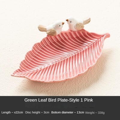Nouă Tavă Dim Sum cu pasăre drăguță Tavă de depozitare bijuterii din ceramică Raft creativ Tavă Dim Sum Masă de ceai pentru acasă Decorare pentru birou Cadouri