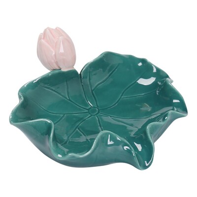 Simplicity Ceramics Lotus Leaf Cutie de săpun Suport de scurgere Vasă de săpun Suport pentru periuță de dinți Organizator de săpun de lux Suport de uscare pentru săpun pentru baie