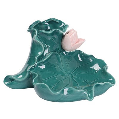 Simplicity Ceramics Lotus Leaf Cutie de săpun Suport de scurgere Vasă de săpun Suport pentru periuță de dinți Organizator de săpun de lux Suport de uscare pentru săpun pentru baie