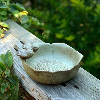 Bird Ceramic Fruit Plate Nordic Home Σαλόνι Επιτραπέζιο Σνακ Δίσκος με ζαχαρωτά Δημιουργικός Δίσκος αποθήκευσης κλειδιού Μπάνιο Πιάτο σαπουνιού αποστράγγισης