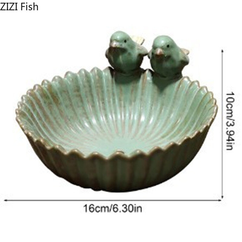 Farfurie din ceramică pentru păsări cu fructe Nordic Acasă Sufragerie de birou Gustare Tavă cu bomboane Tavă creativă pentru depozitare chei Scurgere de baie Sapună
