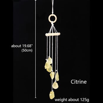 Runyangshi Natural Crystal Stone Wind Chime Rough Raw Quartz κρεμαστό μενταγιόν παράθυρο Θεραπευτική διακόσμηση σπιτιού