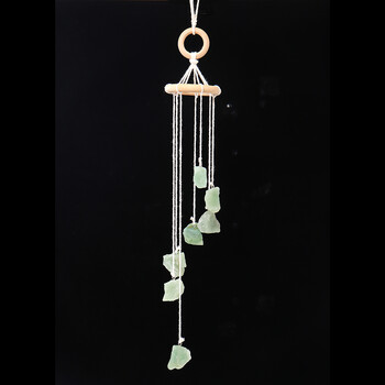 Runyangshi Natural Crystal Stone Wind Chime Rough Raw Quartz κρεμαστό μενταγιόν παράθυρο Θεραπευτική διακόσμηση σπιτιού