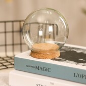 1 buc 50mm 65mm 80mm 100mm 120mm DIY sticla cu bile de sticla Globul de apa gol Globul de zapada de Craciun Facerea globului de sticla gol cu borcan de pluta