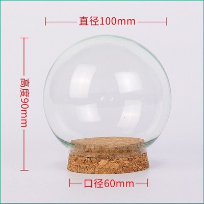 1 buc 50mm 65mm 80mm 100mm 120mm DIY sticla cu bile de sticla Globul de apa gol Globul de zapada de Craciun Facerea globului de sticla gol cu borcan de pluta