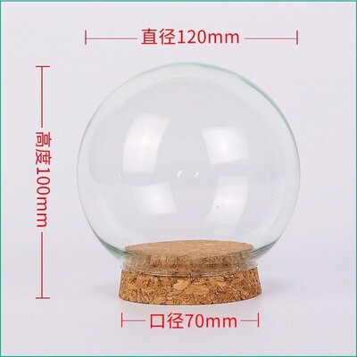 1 buc 50mm 65mm 80mm 100mm 120mm DIY sticla cu bile de sticla Globul de apa gol Globul de zapada de Craciun Facerea globului de sticla gol cu borcan de pluta
