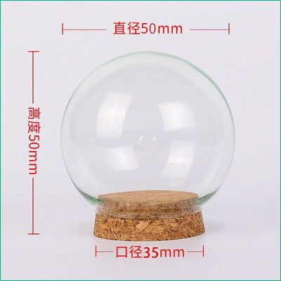 1 buc 50mm 65mm 80mm 100mm 120mm DIY sticla cu bile de sticla Globul de apa gol Globul de zapada de Craciun Facerea globului de sticla gol cu borcan de pluta