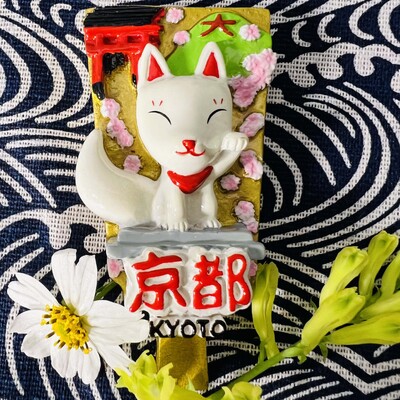 Autocolant pentru frigider în stil japonez Atracții turistice Suveniruri Mobilier pentru pisici Mobilier decorativ din rășină Cadou de colecție【s1-01】