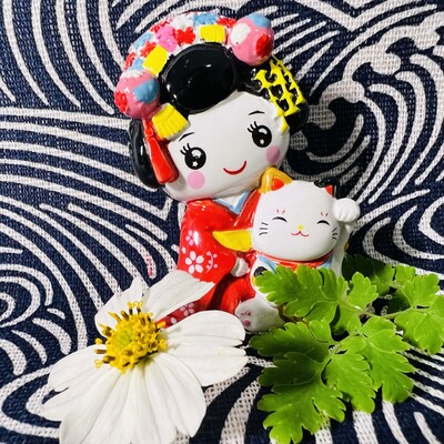 Autocolant pentru frigider în stil japonez Atracții turistice Suveniruri Mobilier pentru pisici Mobilier decorativ din rășină Cadou de colecție【s1-01】