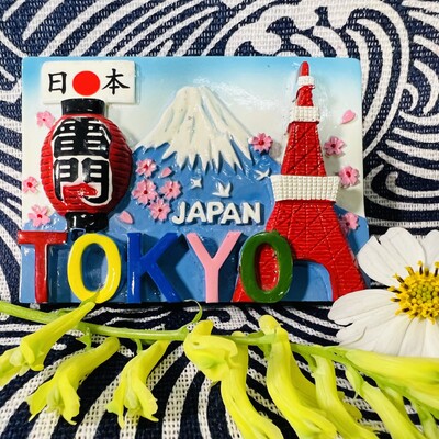 Autocolant pentru frigider în stil japonez Atracții turistice Suveniruri Mobilier pentru pisici Mobilier decorativ din rășină Cadou de colecție【s1-01】