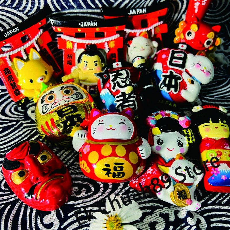 Autocolant pentru frigider în stil japonez Atracții turistice Suveniruri Mobilier pentru pisici Mobilier decorativ din rășină Cadou de colecție【s1-01】