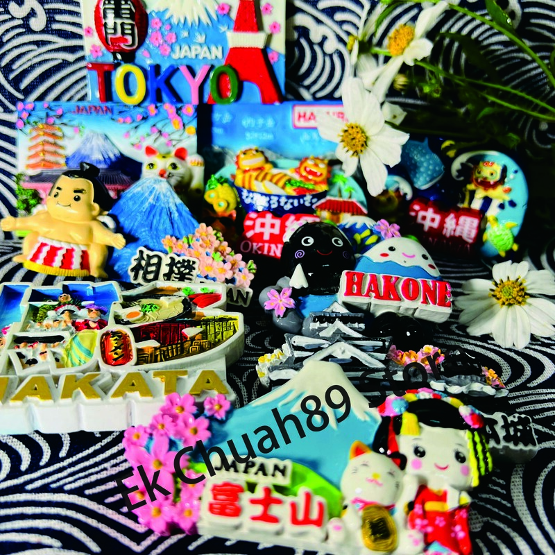 Autocolant pentru frigider în stil japonez Atracții turistice Suveniruri Mobilier pentru pisici Mobilier decorativ din rășină Cadou de colecție【s1-01】