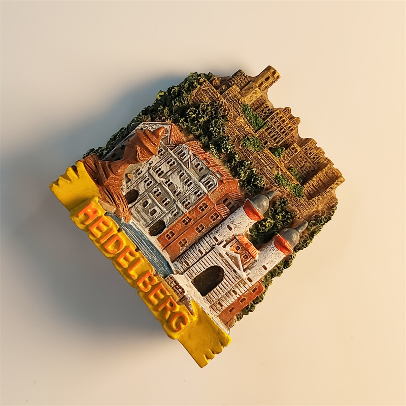 Germania，Heidelberg，cladiri emblematice，Stereoscopic 3D，Suveniruri turistice，Pictură pe rășină，Decor pentru casă，Magneți pentru frigider