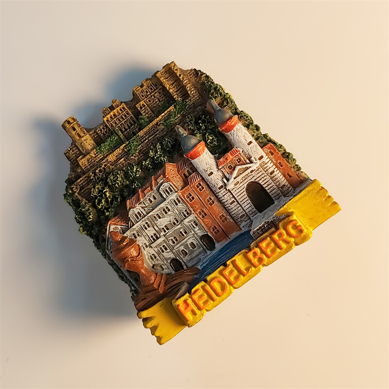 Germania，Heidelberg，cladiri emblematice，Stereoscopic 3D，Suveniruri turistice，Pictură pe rășină，Decor pentru casă，Magneți pentru frigider