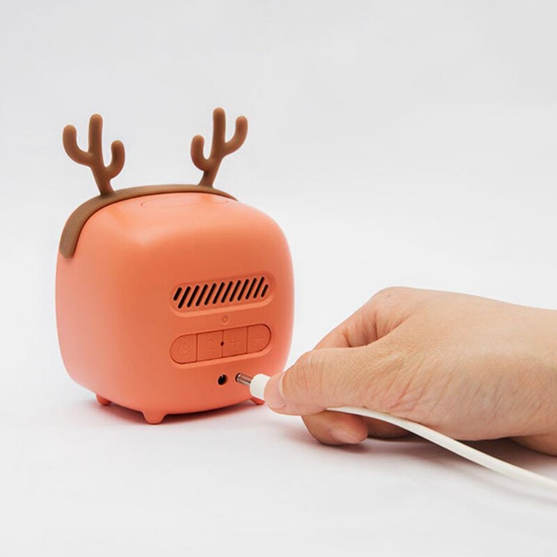 Ceas cu deşteptător cu ureche de iepure de desene animate, cerb, cu afişaj digital reîncărcabil, cu lumină de noapte, ceas de masă, ceas de perete, camera de zi, ceas cu LED