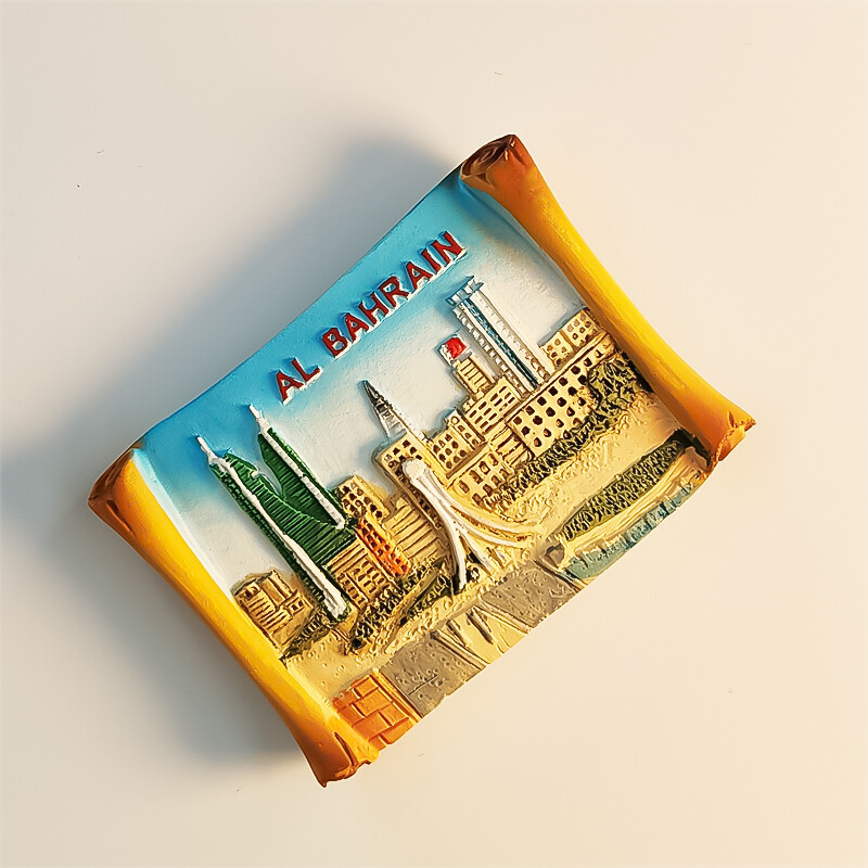 Asia, Arabia Saudită, Bahrein, Stereoscopic 3D, Suveniruri turistice, Pictură pe rășină, Magneți pentru frigider