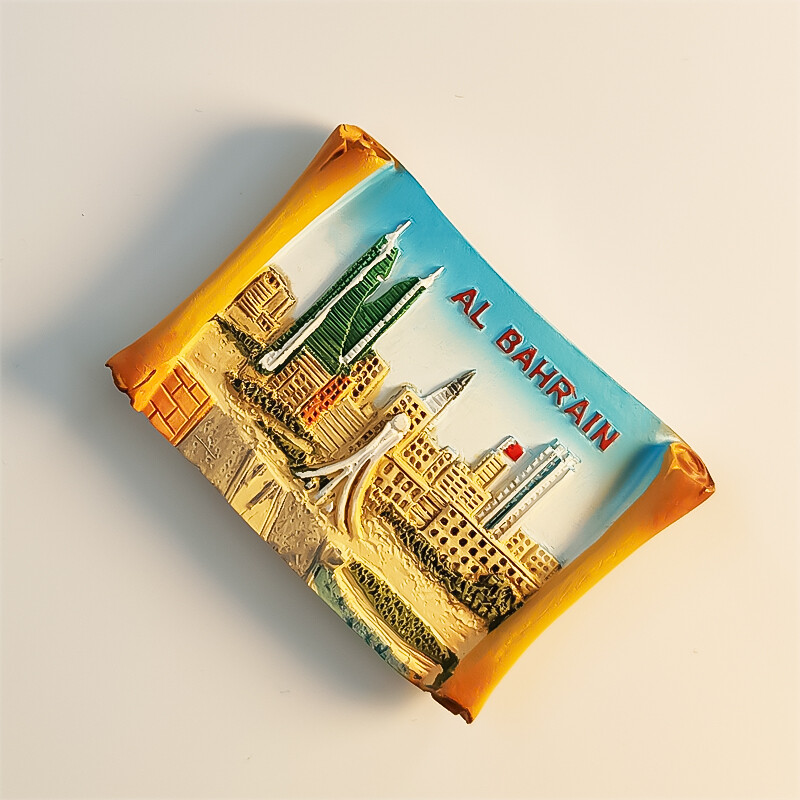 Asia, Arabia Saudită, Bahrein, Stereoscopic 3D, Suveniruri turistice, Pictură pe rășină, Magneți pentru frigider