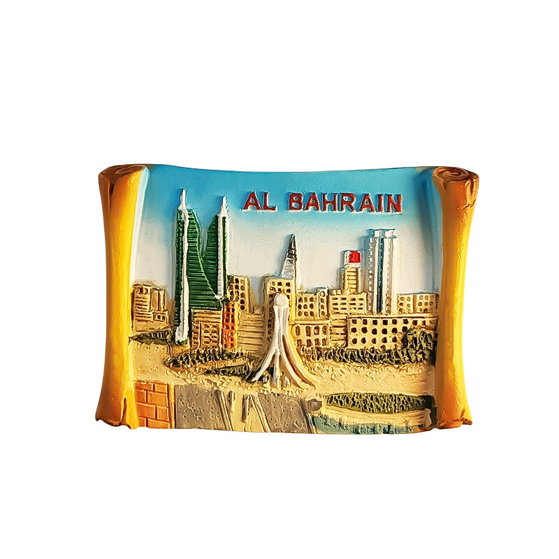 Asia, Arabia Saudită, Bahrein, Stereoscopic 3D, Suveniruri turistice, Pictură pe rășină, Magneți pentru frigider