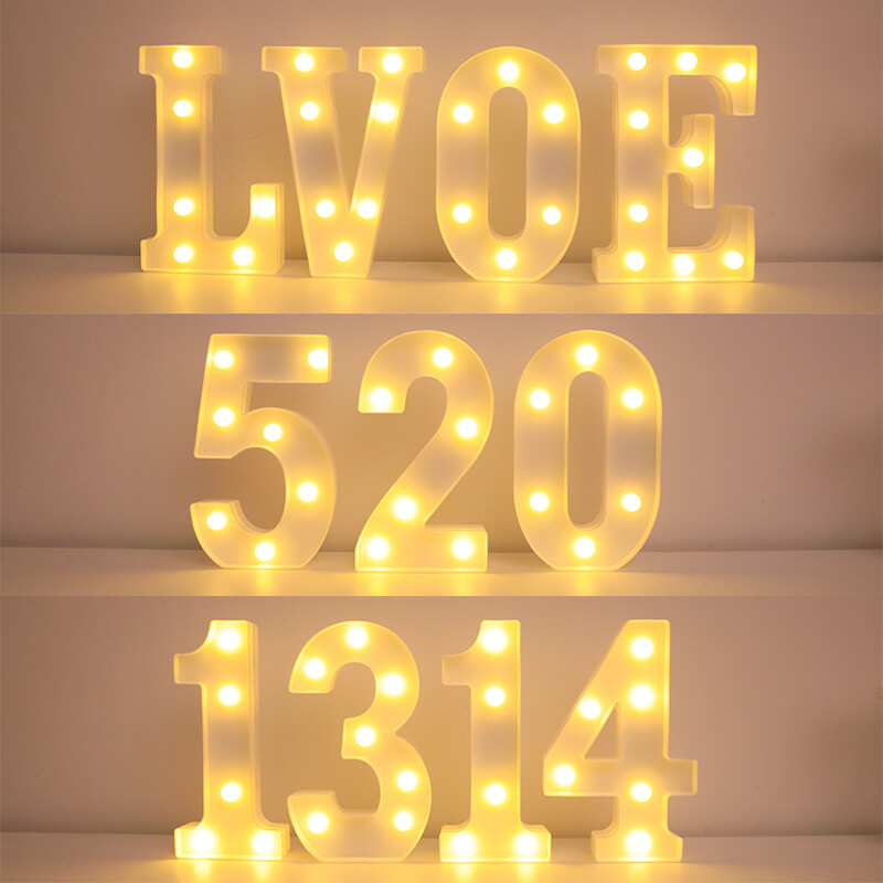 Nume Decorative Nunta Litere Alfabet Litere LED Lumini Luminoase Număr Lampă Night Light Party Baby Dormitor Decorare Acasă