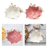 Statuie de pasăre Cercei de porțelan Tavă de bijuterii Colier Chei Gustare petrecere de nuntă