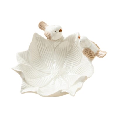 Statuie de pasăre Cercei de porțelan Tavă de bijuterii Colier Chei Gustare petrecere de nuntă