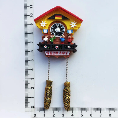 Magneți pentru frigider pictați manual 3D, ceas cu cuc pentru frigider, autocolant decorativ Germania, Austria, Elveția, cadou suvenir de călătorie