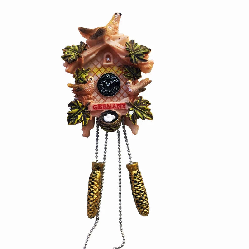 Magneți pentru frigider pictați manual 3D, ceas cu cuc pentru frigider, autocolant decorativ Germania, Austria, Elveția, cadou suvenir de călătorie