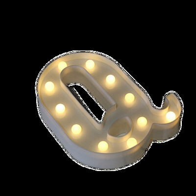 Lampă cu numere luminoase Litere alfabetice Lumini LED Ziua Îndrăgostiților Decor petrecere de nuntă 0-9 Litere digitale AZ Lumină de noapte