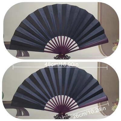 33 cm/26 cm stil chinezesc mahon culoare solidă evantai pliabil bricolaj scris de mână caligrafie evantai pânză de mătase performanță dans cadou