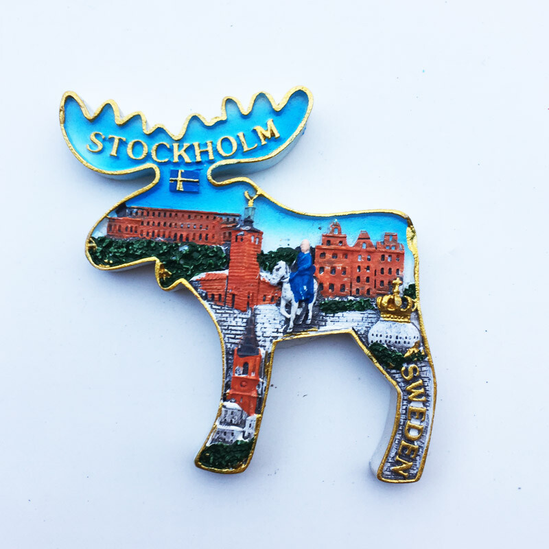 Europa Švedija 3D šaldytuvo magnetai turizmo suvenyrai šaldytuvo magnetai lipdukų kolekcija rankdarbių dekoravimo straipsniai