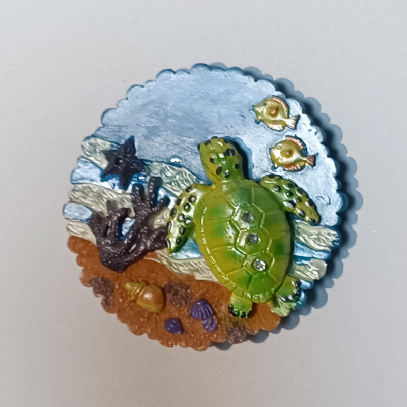 Țestoasă cu vedere la mare Suvenir turistic Magneți pentru frigider Articole de decorare Artizanat Artizanat Frigider magnetic de colecție Cadouri