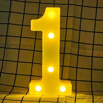 Litere și cifre cu lumină caldă LED de 22 cm, folosind bateriile ca lumină pentru decorarea casei pentru propuneri și petreceri aniversare