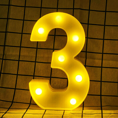 Litere și cifre cu lumină caldă LED de 22 cm, folosind bateriile ca lumină pentru decorarea casei pentru propuneri și petreceri aniversare