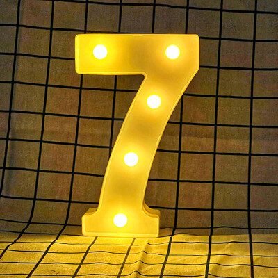 Litere și cifre cu lumină caldă LED de 22 cm, folosind bateriile ca lumină pentru decorarea casei pentru propuneri și petreceri aniversare