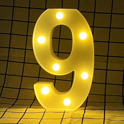 Litere și cifre cu lumină caldă LED de 22 cm, folosind bateriile ca lumină pentru decorarea casei pentru propuneri și petreceri aniversare