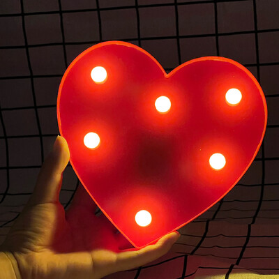 Litere și cifre cu lumină caldă LED de 22 cm, folosind bateriile ca lumină pentru decorarea casei pentru propuneri și petreceri aniversare