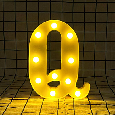 Litere și cifre cu lumină caldă LED de 22 cm, folosind bateriile ca lumină pentru decorarea casei pentru propuneri și petreceri aniversare