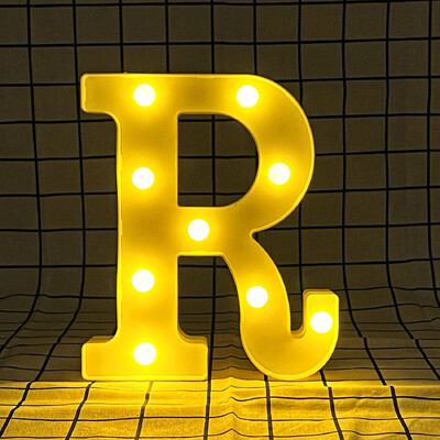 Litere și cifre cu lumină caldă LED de 22 cm, folosind bateriile ca lumină pentru decorarea casei pentru propuneri și petreceri aniversare