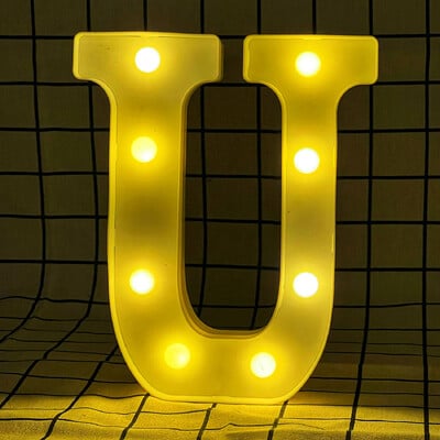 Litere și cifre cu lumină caldă LED de 22 cm, folosind bateriile ca lumină pentru decorarea casei pentru propuneri și petreceri aniversare