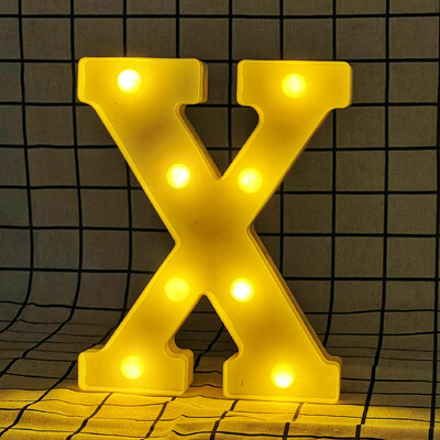 Litere și cifre cu lumină caldă LED de 22 cm, folosind bateriile ca lumină pentru decorarea casei pentru propuneri și petreceri aniversare