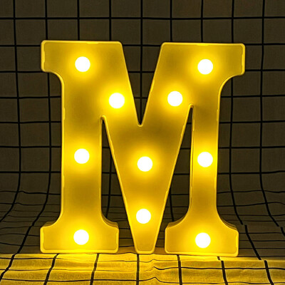 Litere și cifre cu lumină caldă LED de 22 cm, folosind bateriile ca lumină pentru decorarea casei pentru propuneri și petreceri aniversare