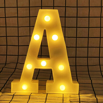 Litere și cifre cu lumină caldă LED de 22 cm, folosind bateriile ca lumină pentru decorarea casei pentru propuneri și petreceri aniversare