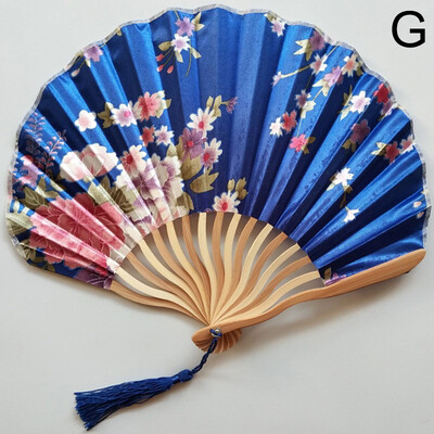 Evantai de mână în stil vintage, bambus, lemn, flori de mătase, japonez, chinezesc, spectacole de dans, evantai, petrecere de nuntă, cadou pentru decorarea casei