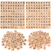 100 bucăți plăci din lemn literă alfabet număr bloc din lemn puzzle jucării educaționale pentru copii cadouri petrecere de aniversare ornamente de Crăciun