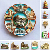 Italia Roma Colosseo magnet de frigider Turism Suvenir Rășină Artizanat Diviz Magnetic Autocolante Frigider decor acasă Cadouri de colecție