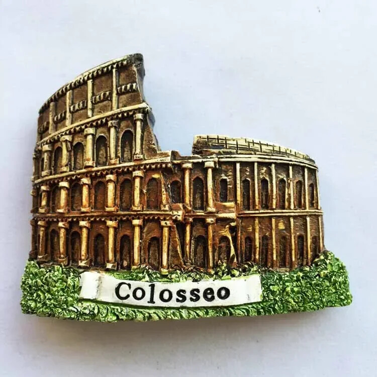 Italia Roma Colosseo magnet de frigider Turism Suvenir Rășină Artizanat Diviz Magnetic Autocolante Frigider decor acasă Cadouri de colecție