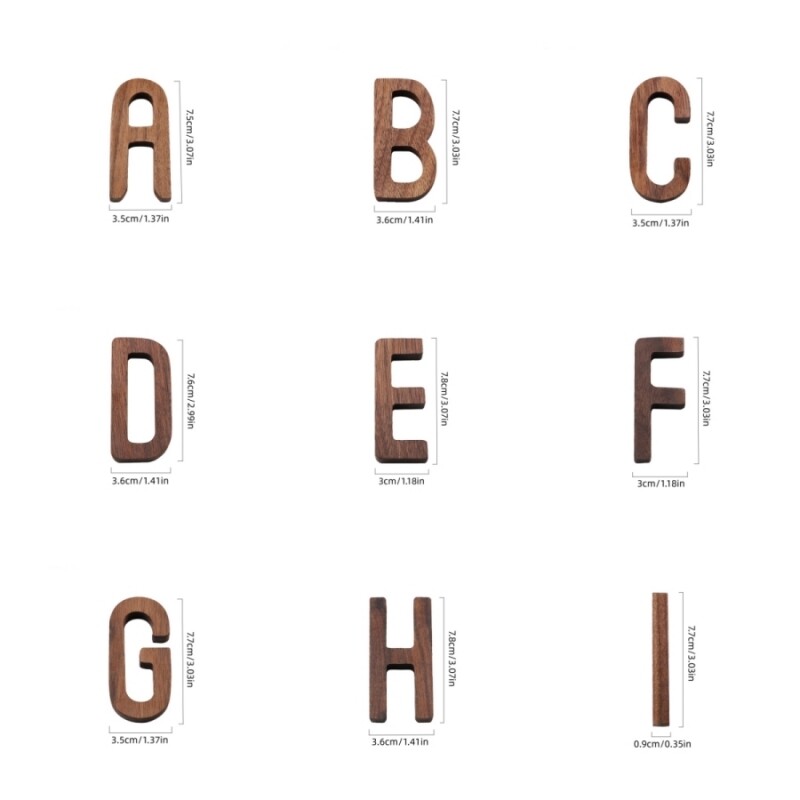 1 buc. perete din nuc negru litere englezești din lemn, numere, combinație gratuită, decor din lemn, cafenea, bar, decorațiuni pentru casă