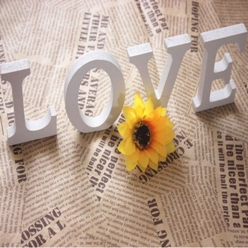 Alfabet cu litere din lemn alb Design personalizat cu nume Meșteșuguri de artă DIY, în picioare, de Crăciun, aniversare, petrecere de nuntă, decorare acasă 8 cm