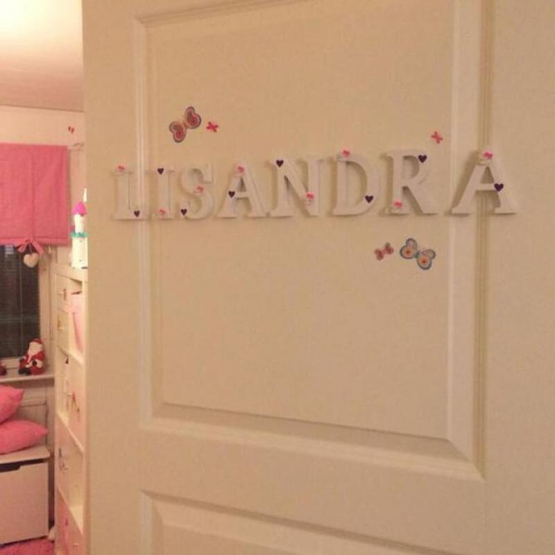 Alfabet cu litere din lemn alb Design personalizat cu nume Meșteșuguri de artă DIY, în picioare, de Crăciun, aniversare, petrecere de nuntă, decorare acasă 8 cm